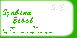 szabina eibel business card